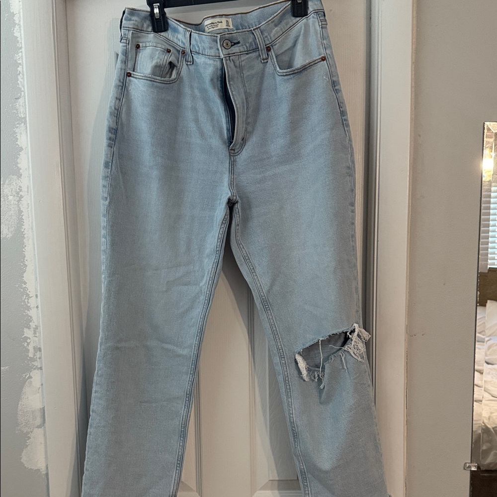 Abercrombie & Fitch Light Blue Straight Leg Jeans